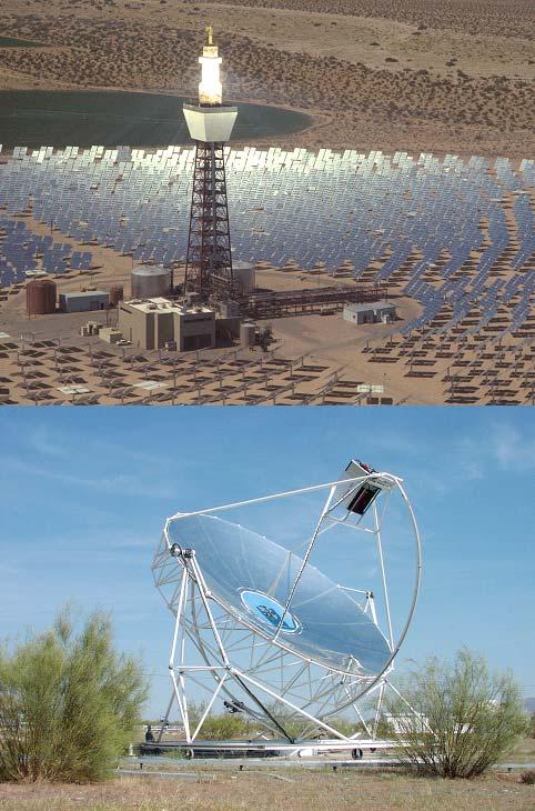Solar tower (SNL) Dish-Stirling (SBP)