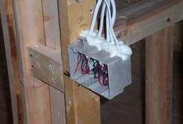 Sealing Electrical Outlet & Switch Boxes After the electrical wire is roughed in and before the