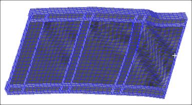 Nastran can simulate the complex non-linear behavior of the actual test specimens of steel shear walls very