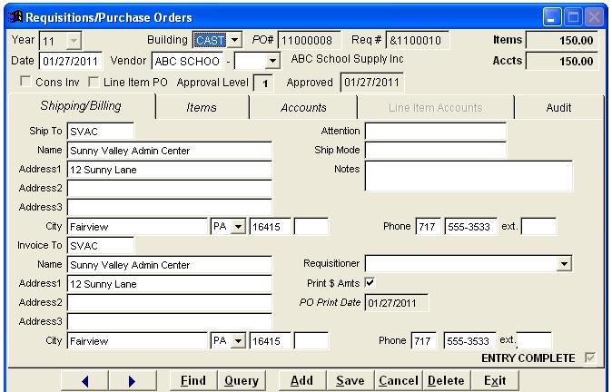 PO List Generate a list of purchase orders that have open encumbrances.