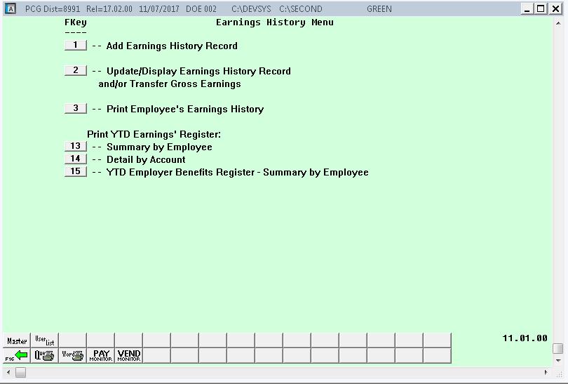 2 Print a Year-to-Date (YTD) Earnings Register: YTD Employer Benefits Register Summary by Employee.
