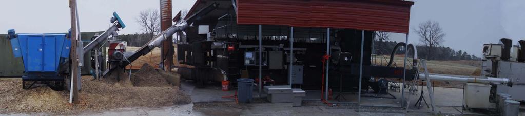 Panoramic Image of Torrefaction Machinery at NCSU Storage & Pre-Processing Metering & Air Lock