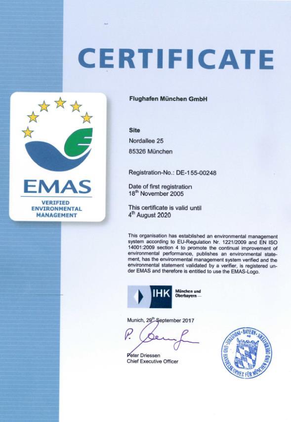 Environmental Management System is needed EMAS or/and ISO 14001 EMAS: Optimising long-term monitoring Including core indicators
