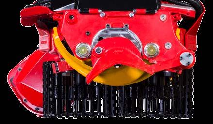The proportional pressure means that the harvester head automatically works with the correct trunk diameter.