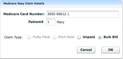 6.3.3. A screen will popup with a choice of claim types: Fully Paid, Part Paid, Unpaid,