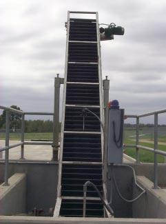 An in-channel flighted conveyor separator. One type of horizontal centrifuge uses a rotating cylinder. As liquid manure enters the cylinder, solids are separated from the liquid.