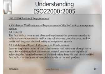 to aid your staff in understanding the ISO 22000:2005 standard.