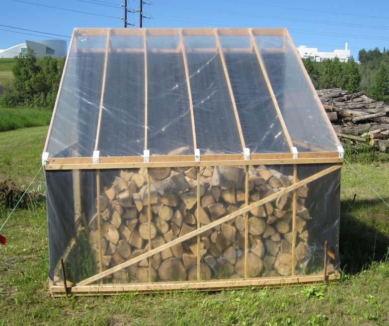 Simple solar kiln storage scenario with
