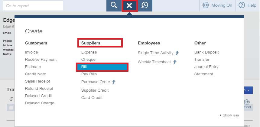 Supplier Payments Another handy function of QBO Essentials is that clients can manage supplier bills and payments, and track accounts payable.