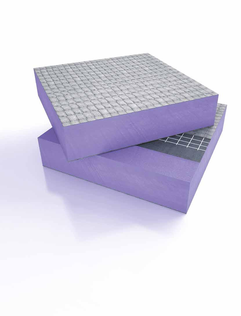 polystyrene foam core and the special coating on both sides, the JACKOBOARD construction boards are the ideal base for plaster and tile.