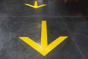 AGV lanes must be marked, according to the American National Standards Institute (ANSI). The AGV path markings illustrated above are made from Superior Mark Floor Tape.