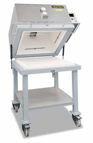 Fusing furnace GF 240 Fusing furnace GF 75 Adjustable, large quick-release fasteners - can be used while working in gloves Handles on the left and right side of the hood for opening and closing the
