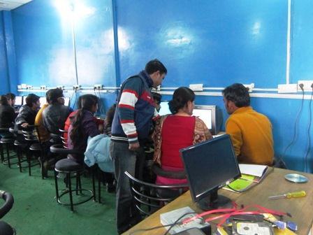Deepak helping hearing impaired candidates during training LRC,