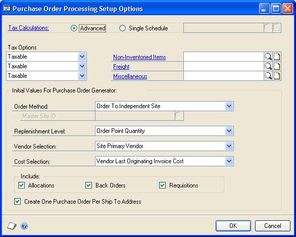 PART 1 SETUP AND CARDS vendor, buyer, and ship-to address or create a purchase order for all items that have the same vendor and buyer.