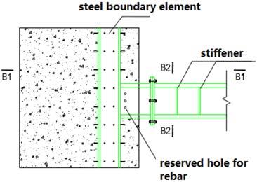 198 Li Guoqiang et al. International Journal of High-Rise Buildings Figure 6. Connection detail between steel link beam and concrete shear wall. 2.