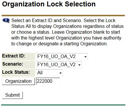Locking Salary Planner Users have the ability to use the Organizational Lock function so that no changes can be made to Jobs within a particular Budget Organization.