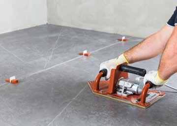 Tapping the tile by hand or going over the surface with a vibro-plate Any air bubbles that form could represent a weak point for the installed tiles,