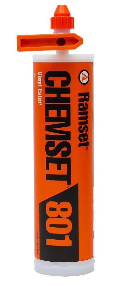 Overview CHEMSET 801 is a fast setting, heavy duty anchoring mortar ideal for applications such as steel erection and hand rails, where torque
