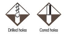 Installation Details Drilling Consult engineers drawings for hole dimensions; otherwise refer to table 1 (Post