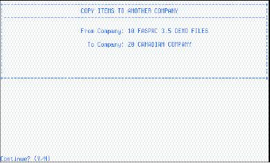 MISCELLANEOUS ENTRY/INQUIRY SCREEN Field: From Company Description: The number of the company you are currently working with is displayed.
