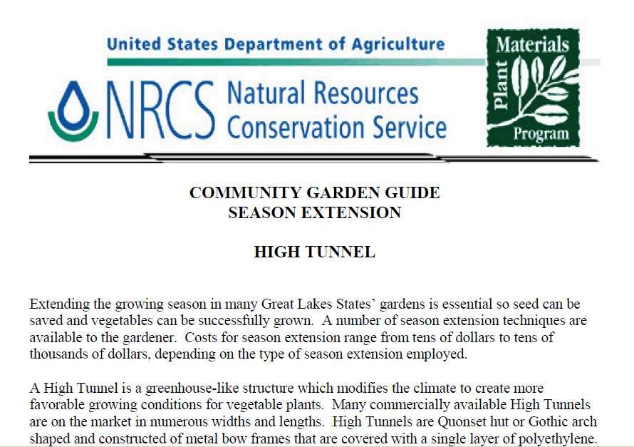 Additional Guidance NRCS Plant Materials Program