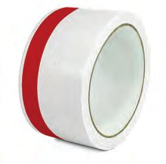VBC Tape Vibac polypropylene tape with natural rubber adhesive. Industrial grade tape available in white and red stripe or white and green stripe.