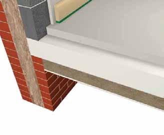 6.3.2 Design details: Exposed soffit Exposed soffit Insulation below concrete soffit Advantages 3 Insulation located below exposed floors, maximising room height/volume 3 Suitable for refurbishment