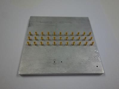 (a) (c) (d) (e) (f) Figure 8 Modified specimen assembly process (a) pin swage fixture board alignment with pins (c) swage procedure (d) solder balls placed in tacky flux (e) specimen