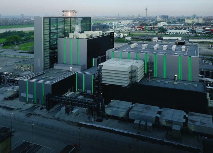 Germany The powerful heart of this power plant is an SGT5-8000H gas turbine. Together with the downstream steam turbine an SST5-5000 model it generates 603.8 MW of electrical power.