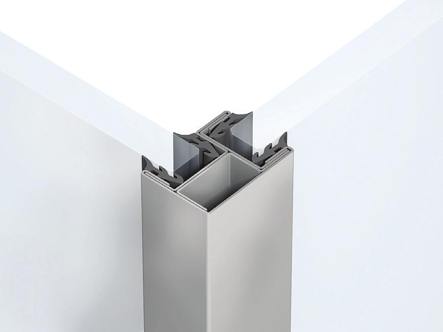 Wall abutments Abutment to existing walls, as a continuation or in an angle.