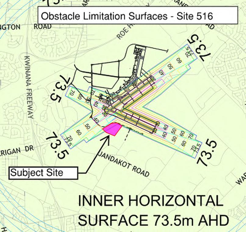 Figure 8 Obstacle Limitations Surface for Site 516 