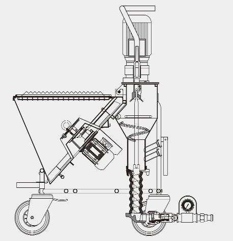 WORKING PRINCIPLE: The machine consists of two main parts, the dry hopper zone and the wet mixing zone both are separated from each other.