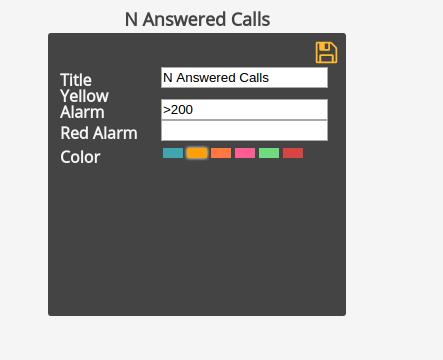 As we can see the widget is now on our Wallboard. This Widget shows the number of Answered calls on the selected queues.