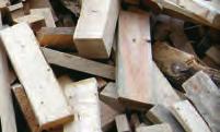of wood for recycling and energy generation.