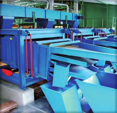 A choice of star and disc screening machines is available for sorting out overlengths and large fractions, as are circular oscillation screening machines.