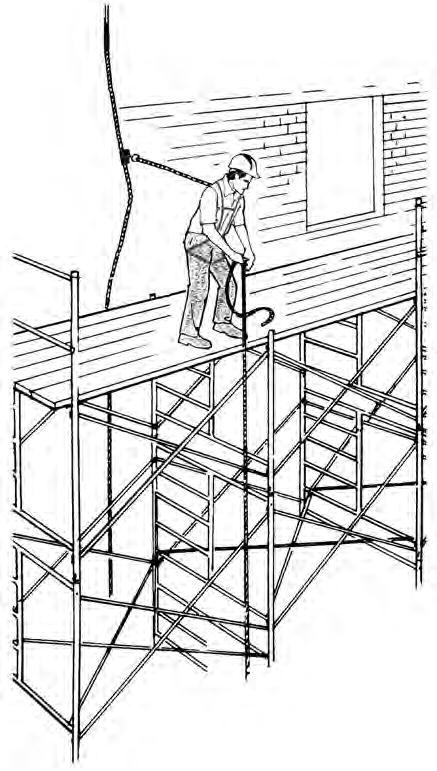 Guardrails Missing or Removed There may be situations where scaffolds must be used without guardrails.