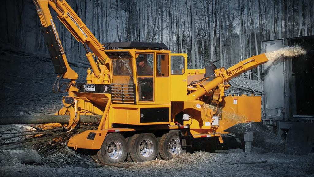 disc-style chippers: featuring medium 18 to 24 capacity throat openings 1850 1900 2400 With engine options up to 765 horsepower and capacities up to 24 inches, Bandit disc-style whole tree chippers