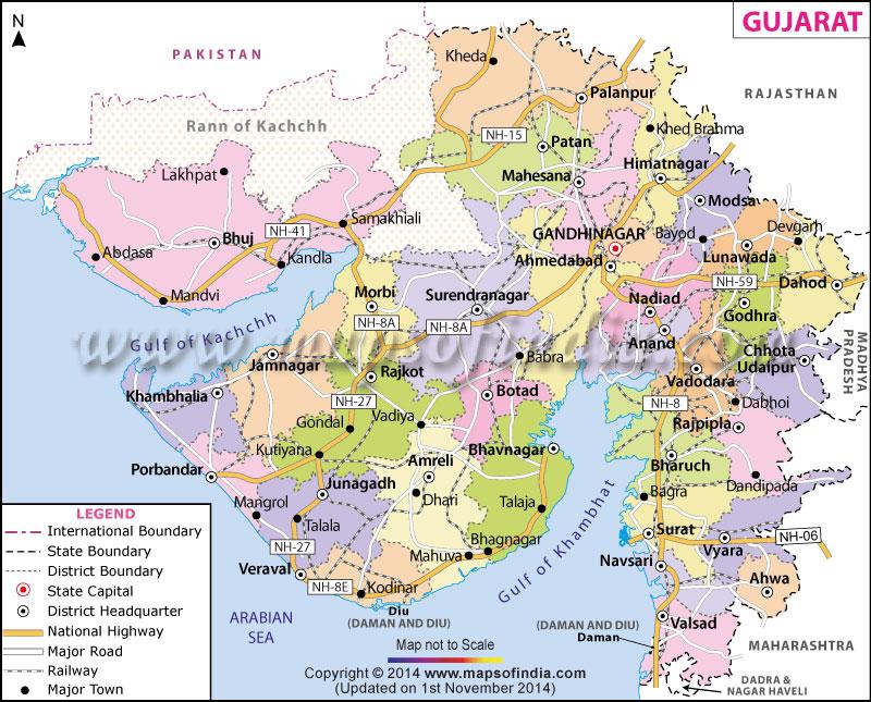 Appendix: Overview of Gujarat State Geographical Overview of Gujarat Gujarat is a state having 1600 KMs coastline located in west coast of India.