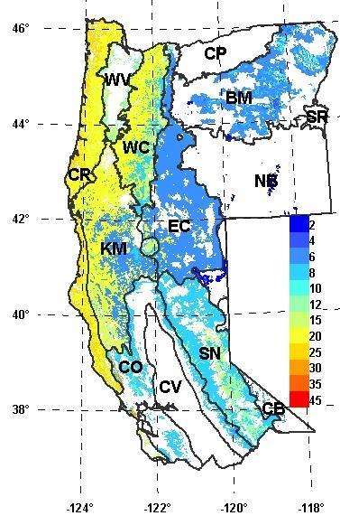 Hudiburg et al., 2009. Carbon dynamics of Oregon and northern California forests and potential land-based carbon storage. Ecol.