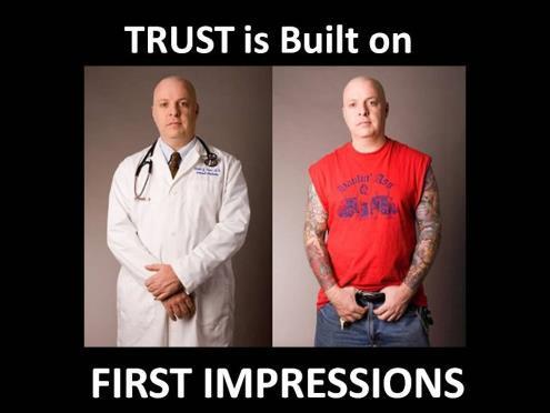 First Impressions Impressions are the key to developing trust and confidence in the customer.