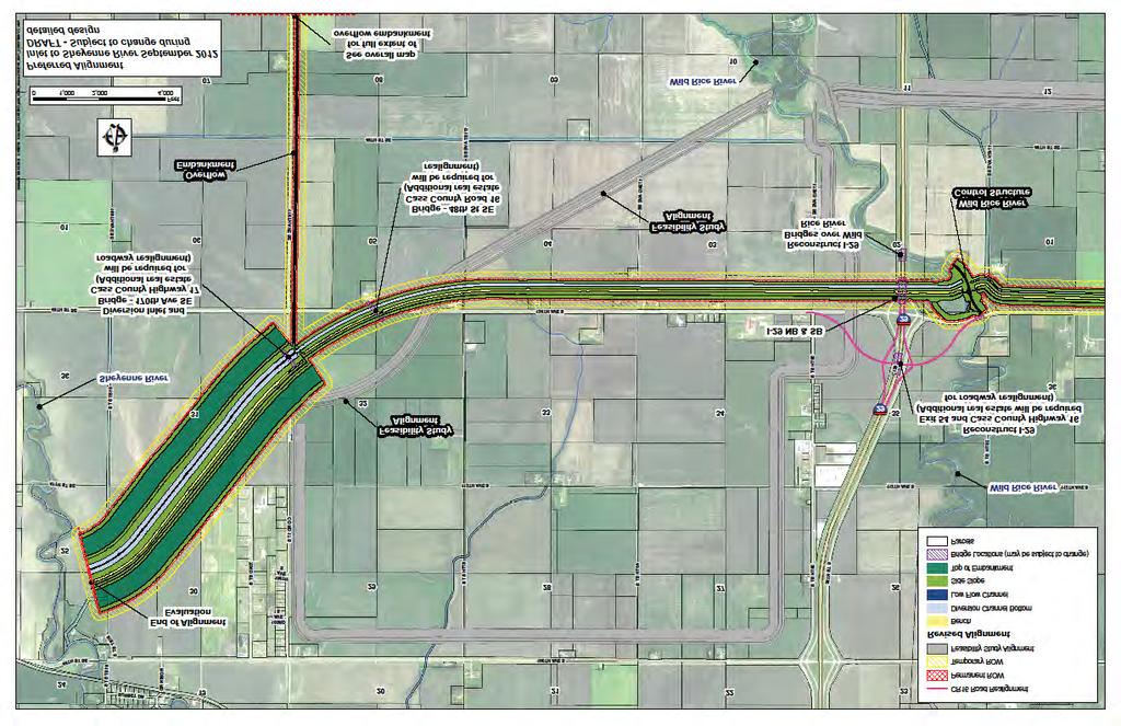 Figure 8 Proposed Southern Alignment Sheyenne River to Wild