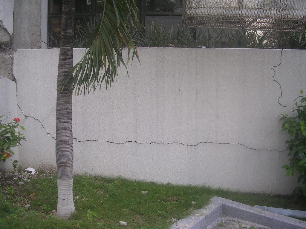 stem wall extending from base indicating
