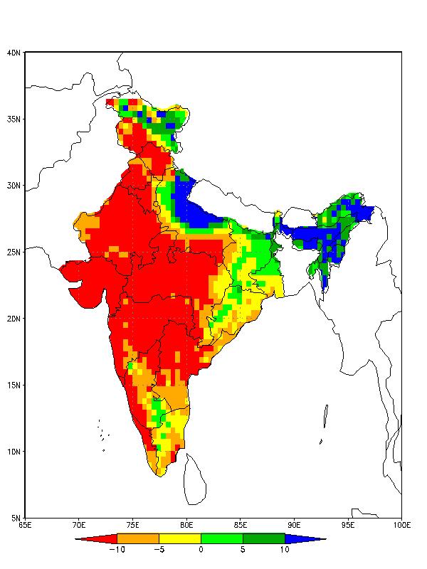Projected increase in intensity of Indian monsoon, c.