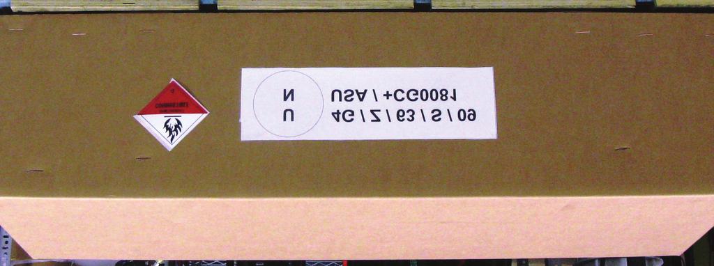 Appendix A: Canister Warranty Return Instructions Shipping Instructions 984-6.eps Figure 4. Placing Combustible label onto canister s shipping box 5. The box should be banded to the pallet.