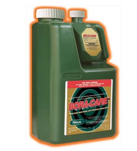 BORA-CARE WITH MOLD-CARE Bora-Care Termiticide, Insecticide and Fungicide is a highly effective, long-lasting concentrate that can be used with Mold-Care in construction.