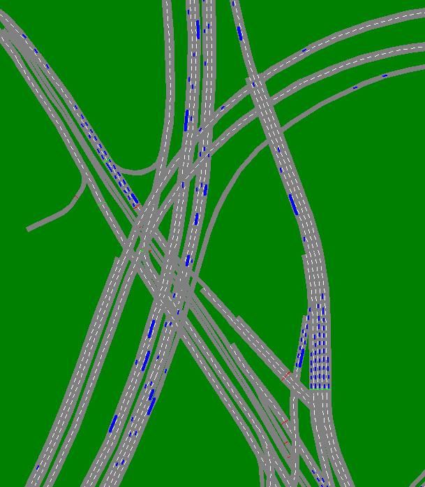 No significant queues are observed at this interchange (c) (d) Benefits of proposed enhancement The proposed intersection modification was tested in the microsimulation modelling with the result