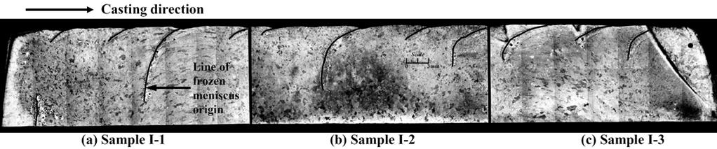 micrographs at (a), (b) 2.2mm and (c) 2.