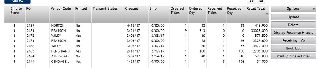 Create Purchase Orders Ordering flexibility in ARC is provided with automatically generated and manually created purchased order processes.