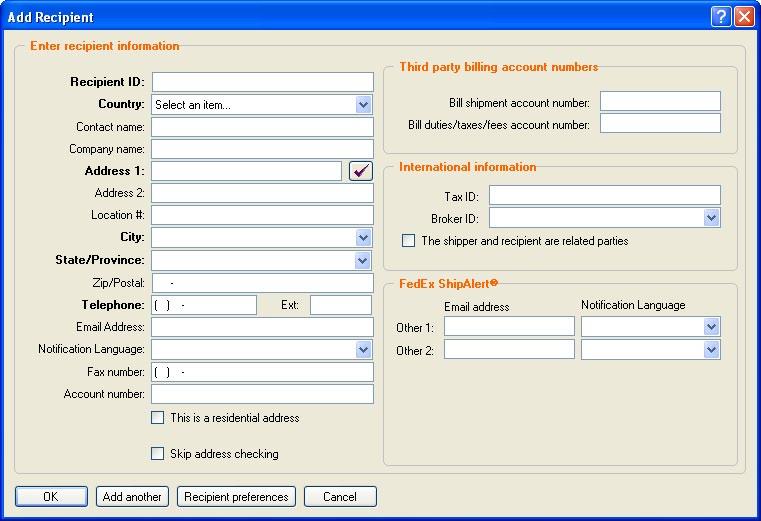 Customize Your Shipping Profiles Select Special Service Options Access Your Shipping Databases Send a Multiple-Piece Shipment Use the Hold File FedEx SmartPost (U.S. Only) Database Functions, continued Add To add a new record to a database: 1.
