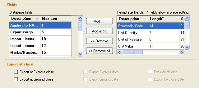 Customize Your Shipping Profiles Select Special Service Options Access Your Shipping Databases Send a Multiple-Piece Shipment Use the Hold File FedEx SmartPost (U.S. Only) Templates, continued Add or Remove Database Fields When you add fields to a template from the source file, add them in the same order that they appear in the source file.